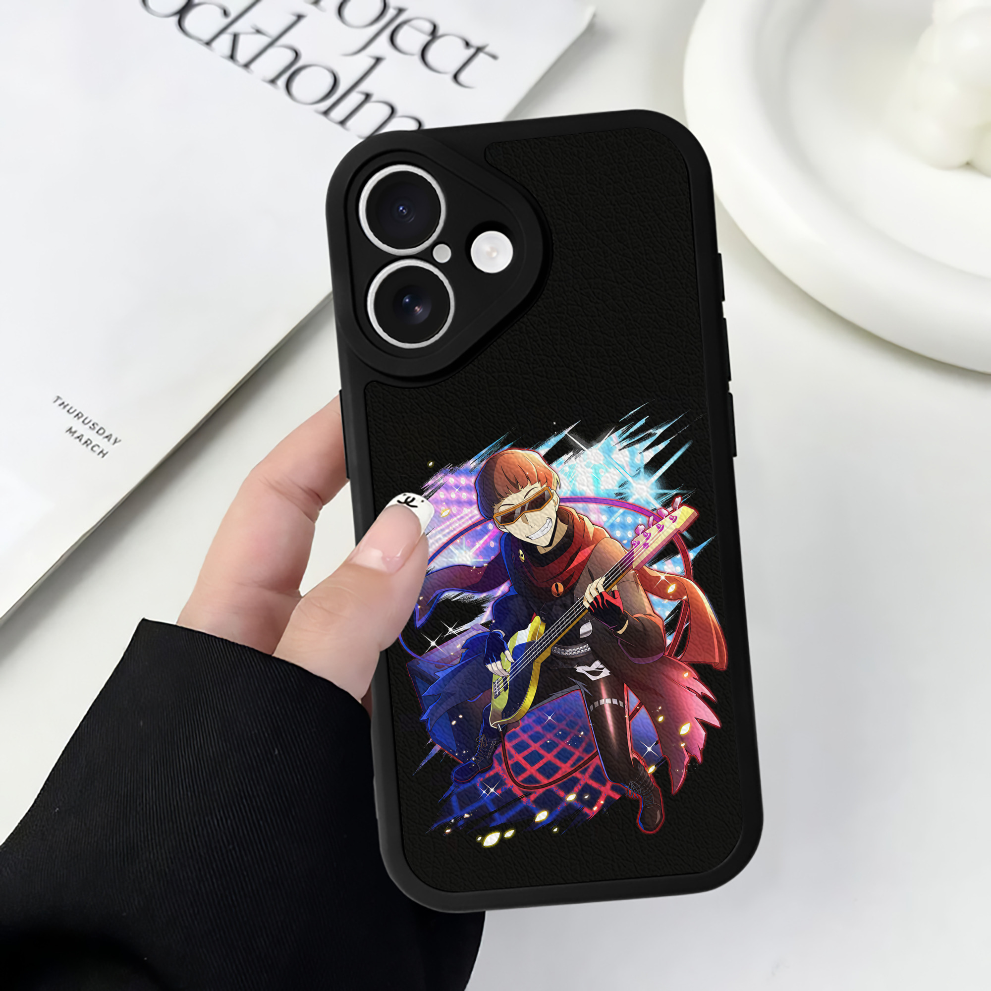（画像用） 文豪ストレイドッグス Bungo Stray Dogs 【iPhone 16シリーズ対応】シリコンスマホケース（レザー調） 材質：シリコン